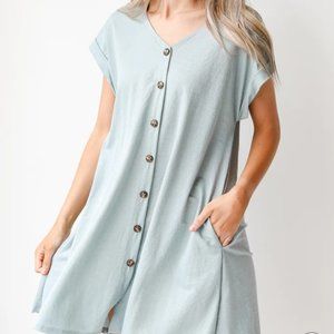 DressUp Boutique Live For Sunshine Button Front Mini Dress